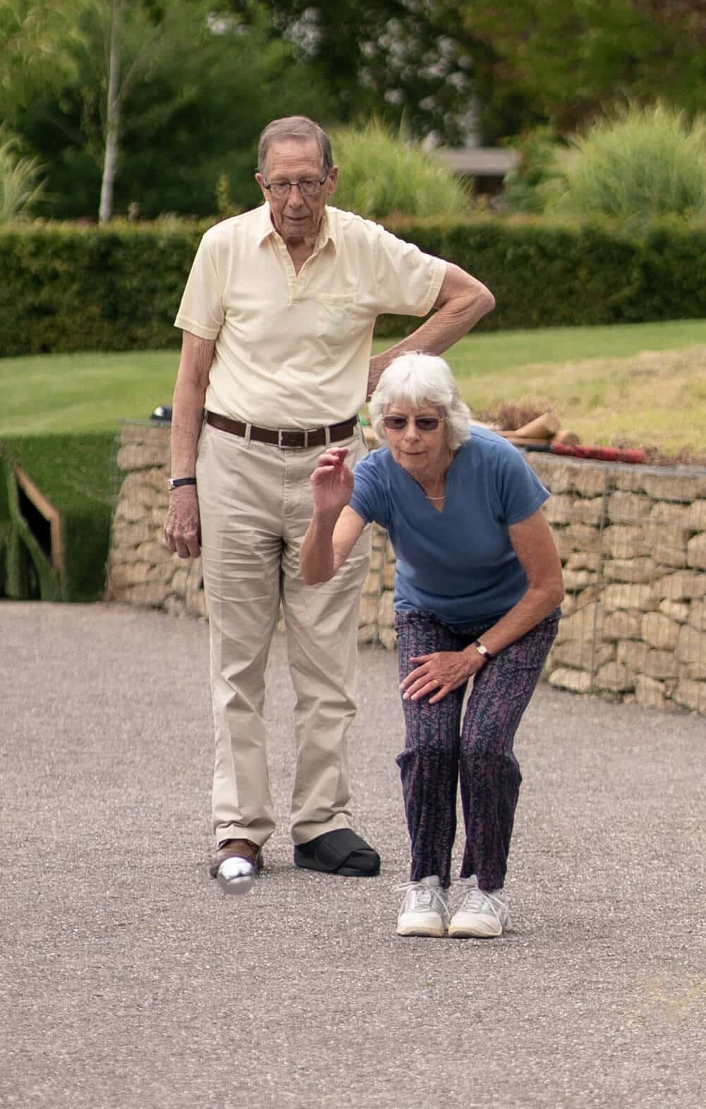 Wadswick Green Residents playing Boules