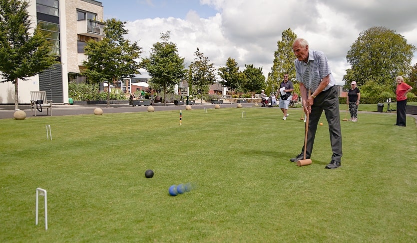 Wadswick Green Residents playing Croquet
